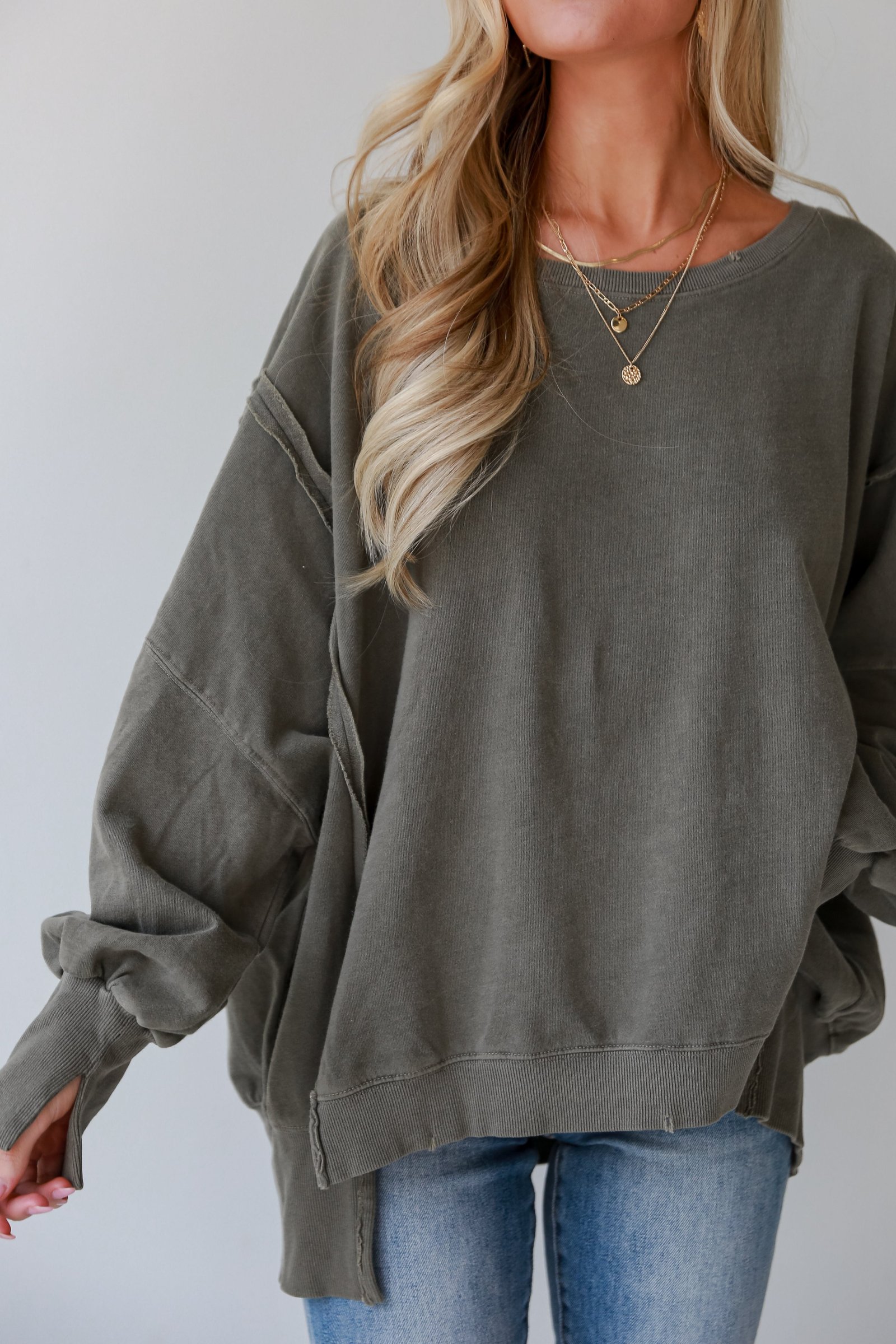 Abigail Mocha Oversized Pullover MB4