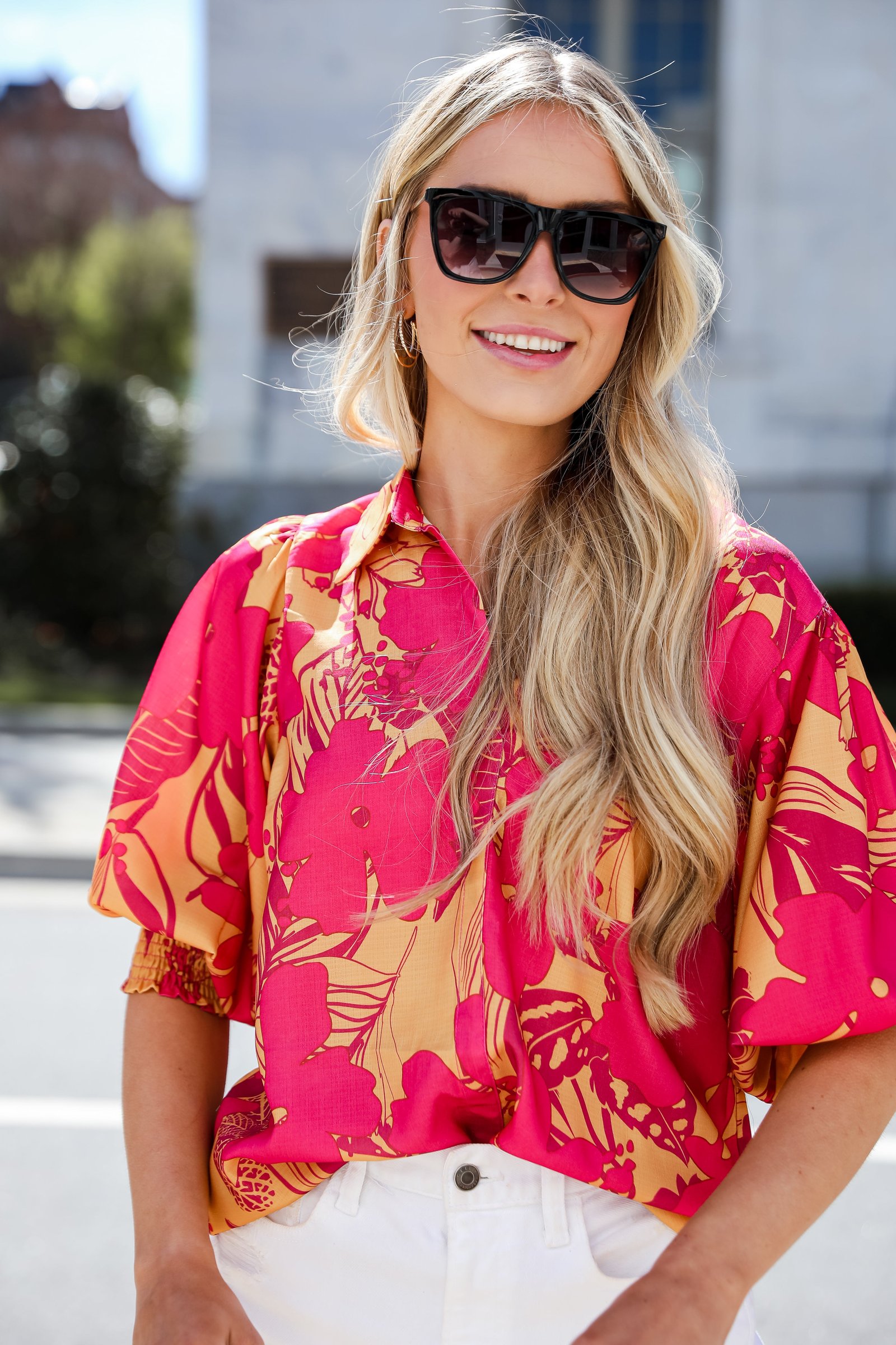 Beautifully Adored Pink Floral Blouse MB11